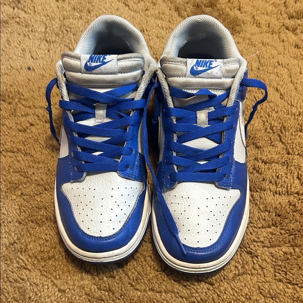 Nike men’s  Royal Blue and White Sneakers with crease protectors inside